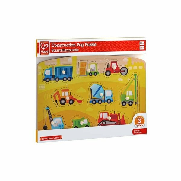 Hape CNSTRCTN PEG PUZZLE 10PC E1407